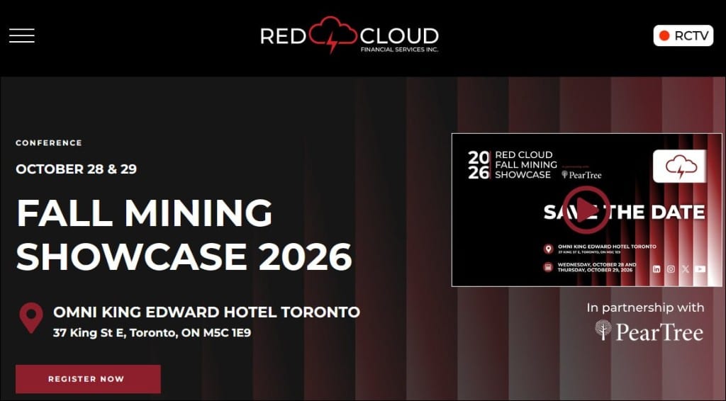 Red Cloud Fall Mining Showcase 2026 at the Omni King Edward Hotel, Toronto